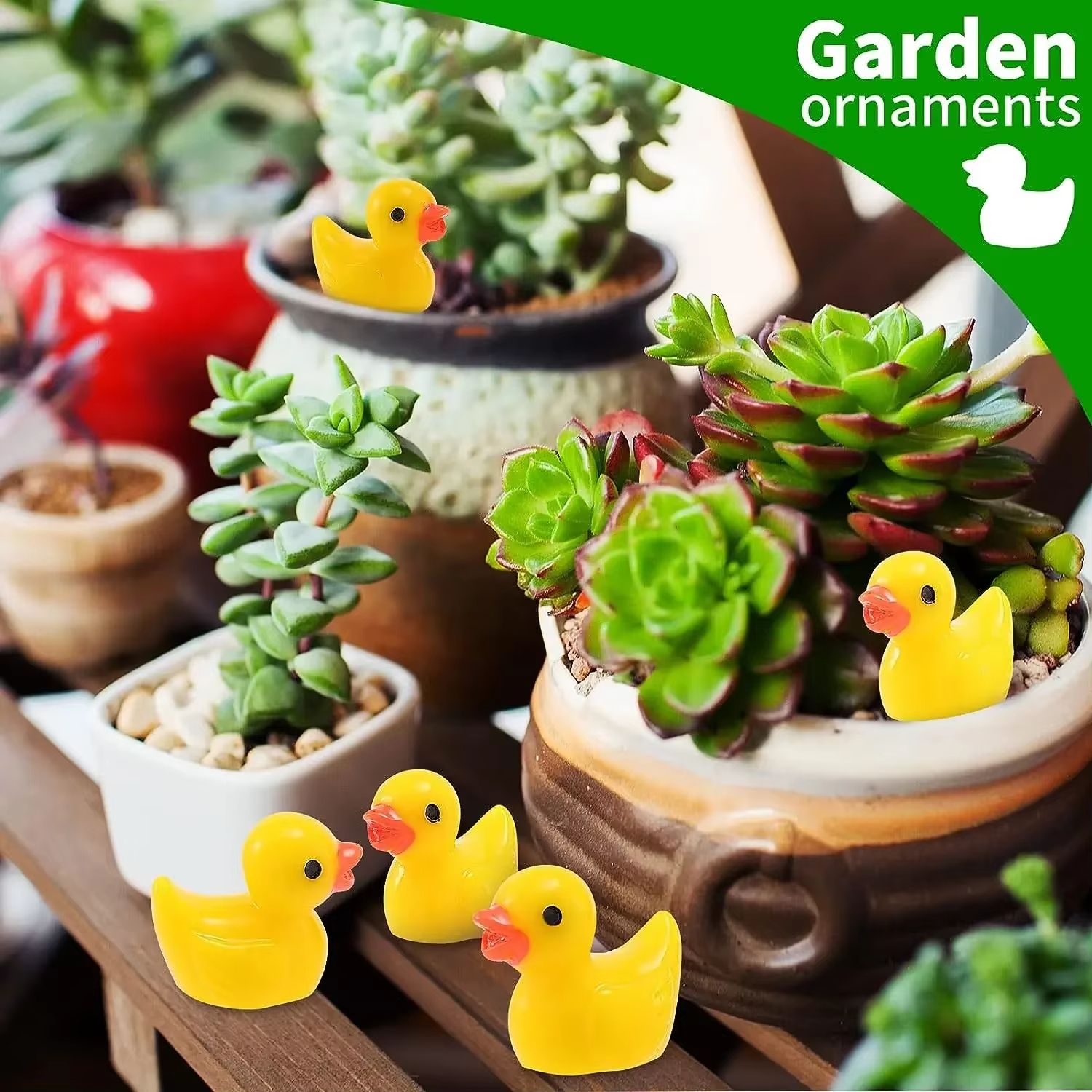 Mini Resin Duck Figurines  Bulk 100200 Piece Set For DIY Crafts Party Favors  Micro Landscape Decor 2