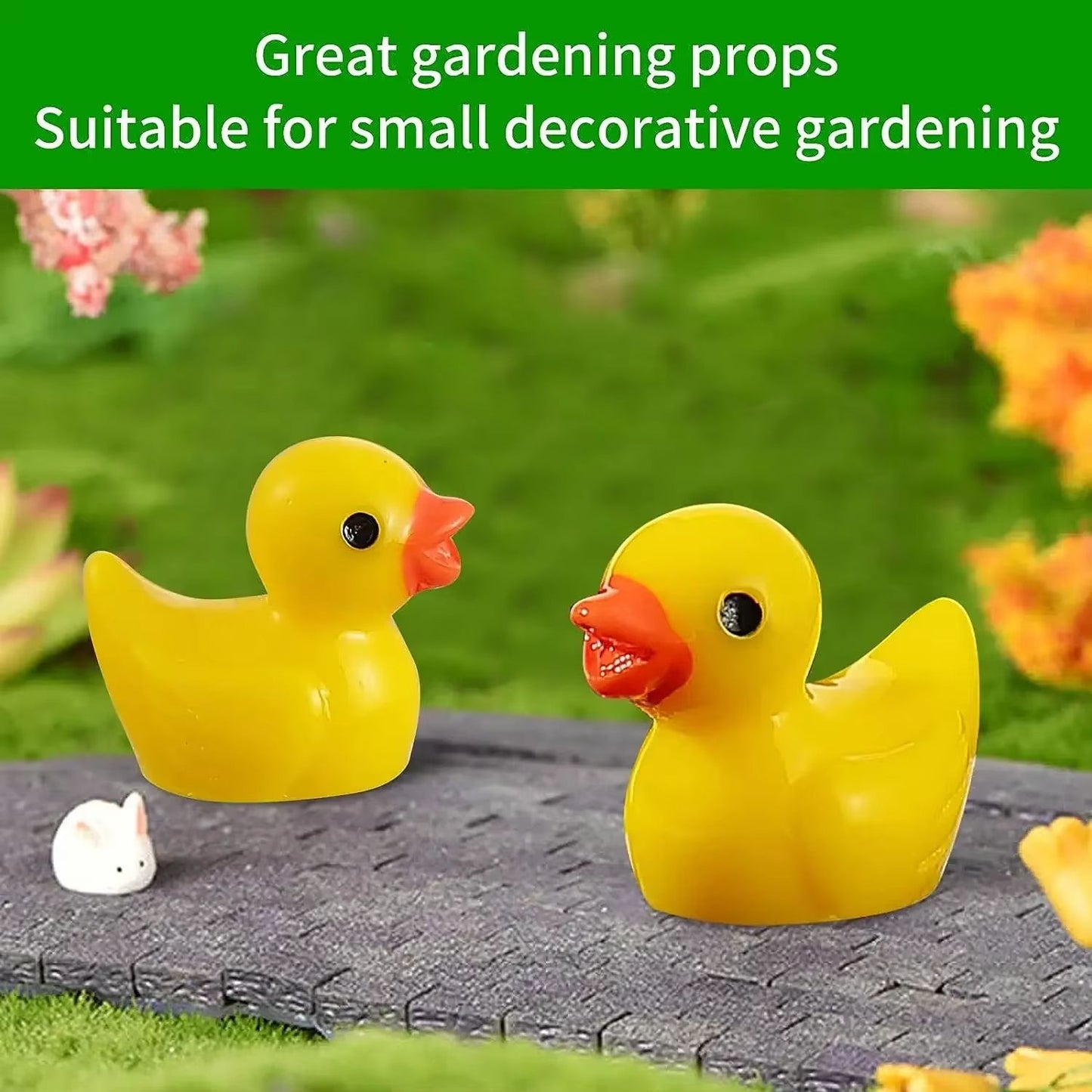 Mini Resin Duck Figurines  Bulk 100200 Piece Set For DIY Crafts Party Favors  Micro Landscape Decor 3