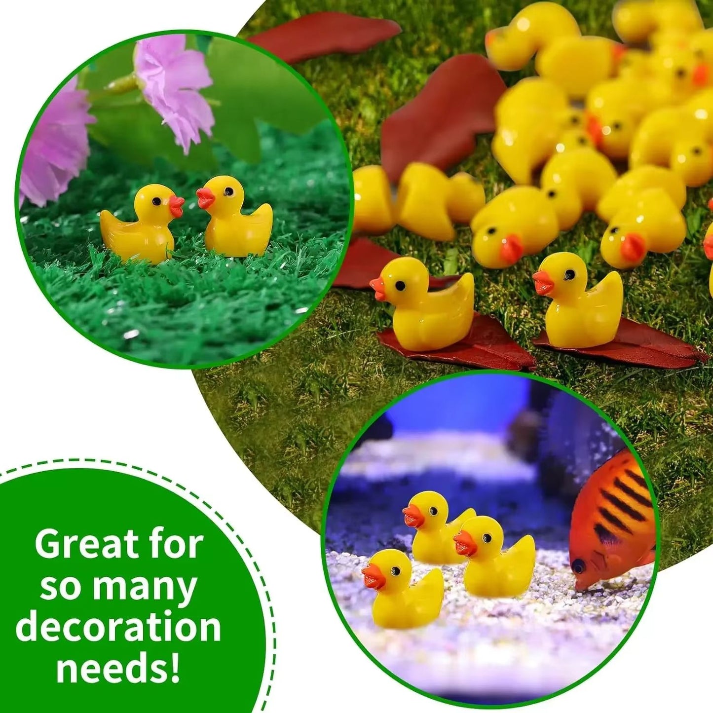 Mini Resin Duck Figurines  Bulk 100200 Piece Set For DIY Crafts Party Favors  Micro Landscape Decor 4