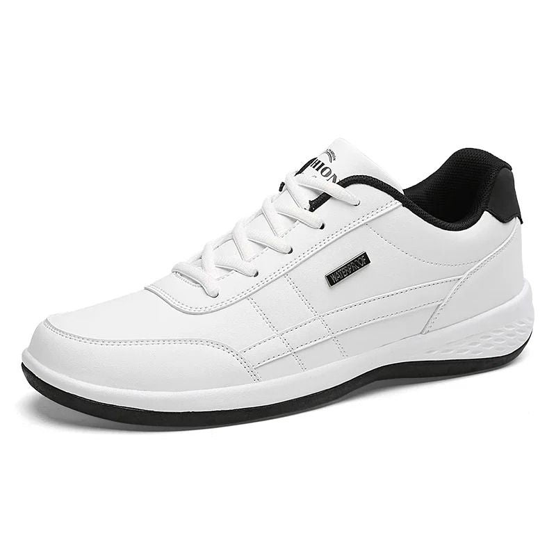 Waterproof Leather Casual Sneakers For Men Comfortable Lace Up Everyday Footwear 7