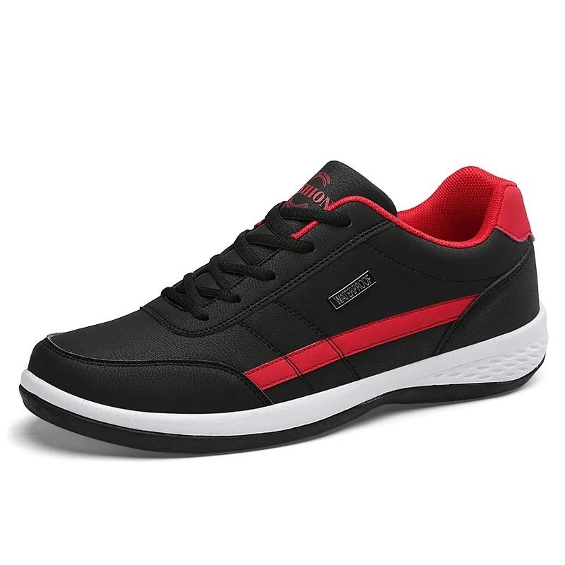 Waterproof Leather Casual Sneakers For Men Comfortable Lace Up Everyday Footwear 8