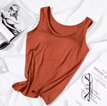 SculptFit Built In Bra Slim Fit Tank Top 10