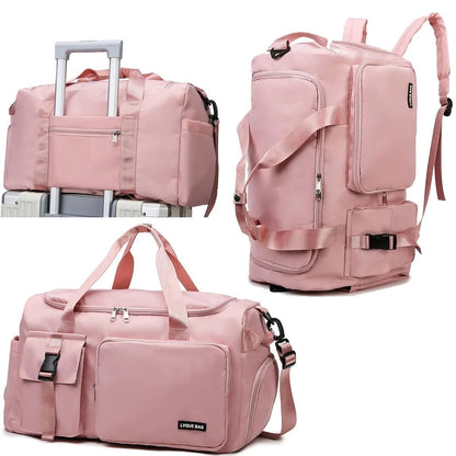 Large Capacity Dry and Wet Separation Sports and Travel Bag with Shoe Compartment