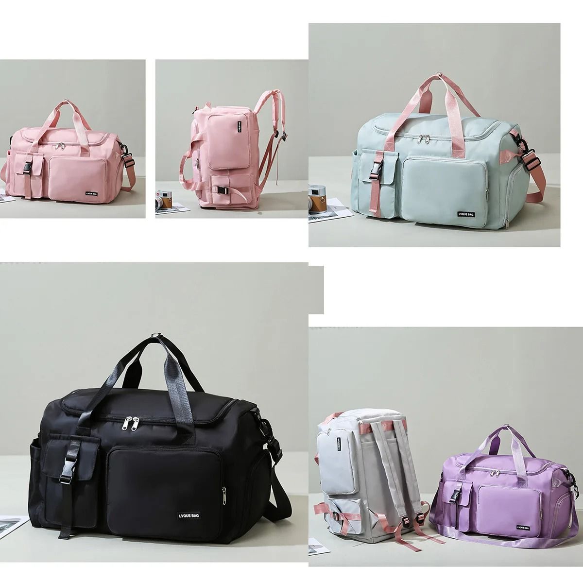 Large Capacity Dry And Wet Separation Sports And Travel Bag With Shoe Compartment 5