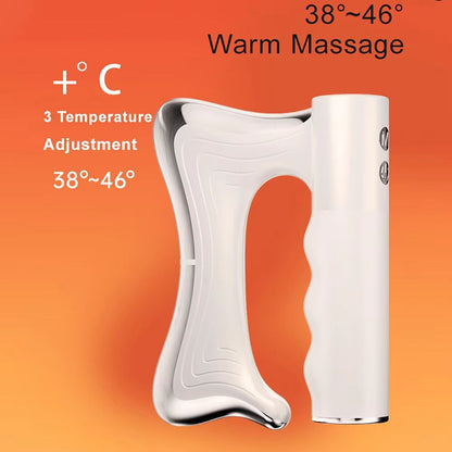 Electric Heating Fascia Knife  LCD Vibration Massager For Muscle Relaxation Warm Body Therapy  Lift 2