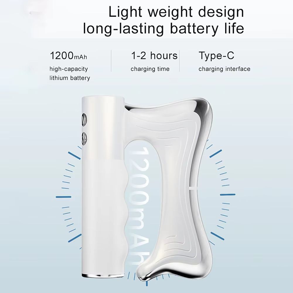 Electric Heating Fascia Knife  LCD Vibration Massager For Muscle Relaxation Warm Body Therapy  Lift 4