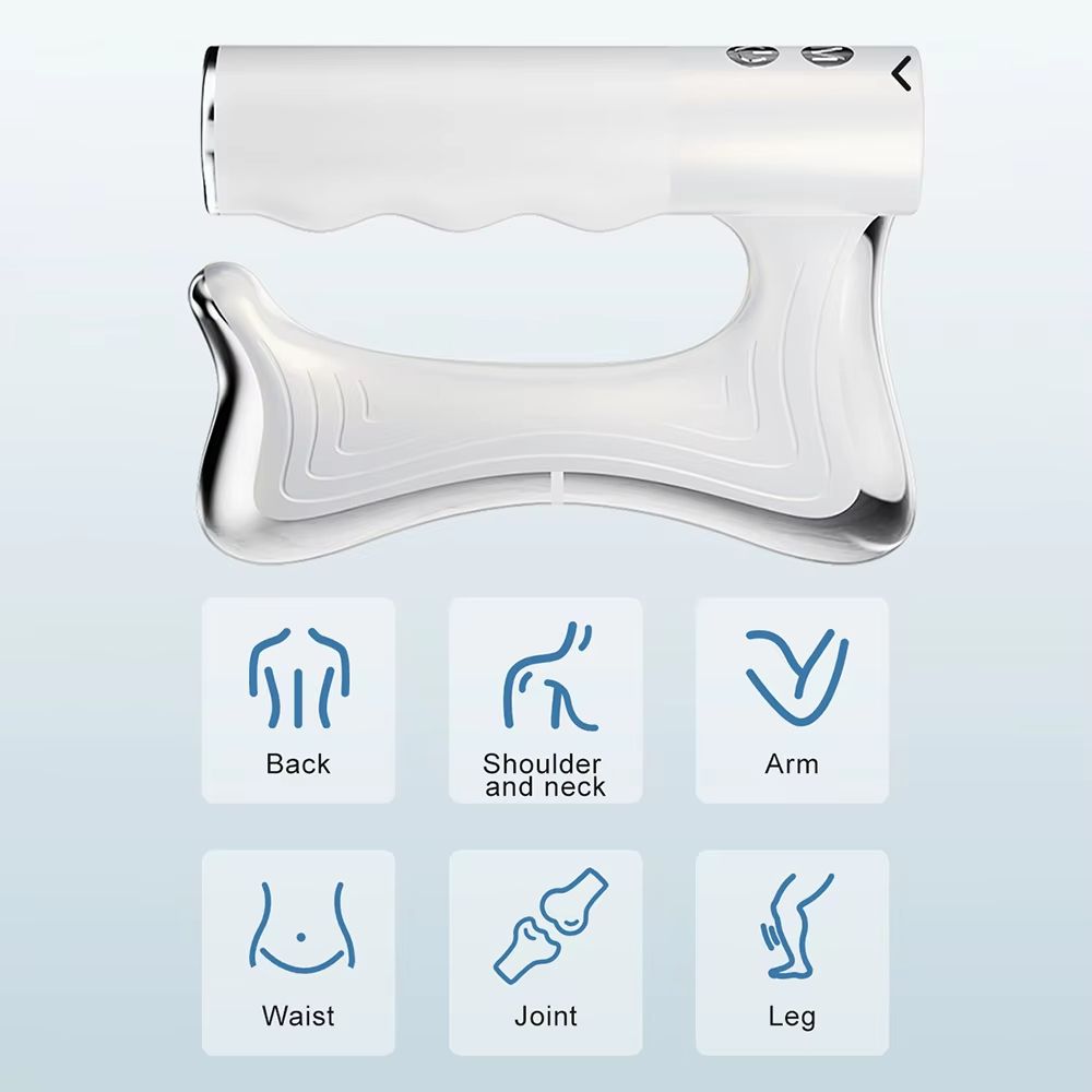 Electric Heating Fascia Knife  LCD Vibration Massager For Muscle Relaxation Warm Body Therapy  Lift 5