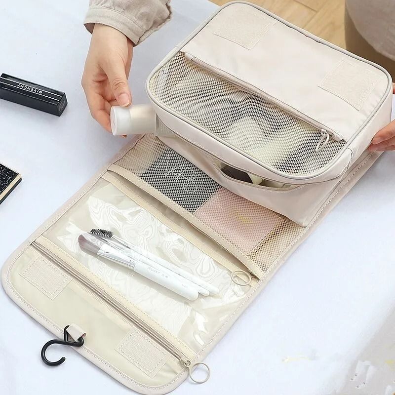 Waterproof Hanging Toiletry And Makeup Organizer Bag With Hook 1