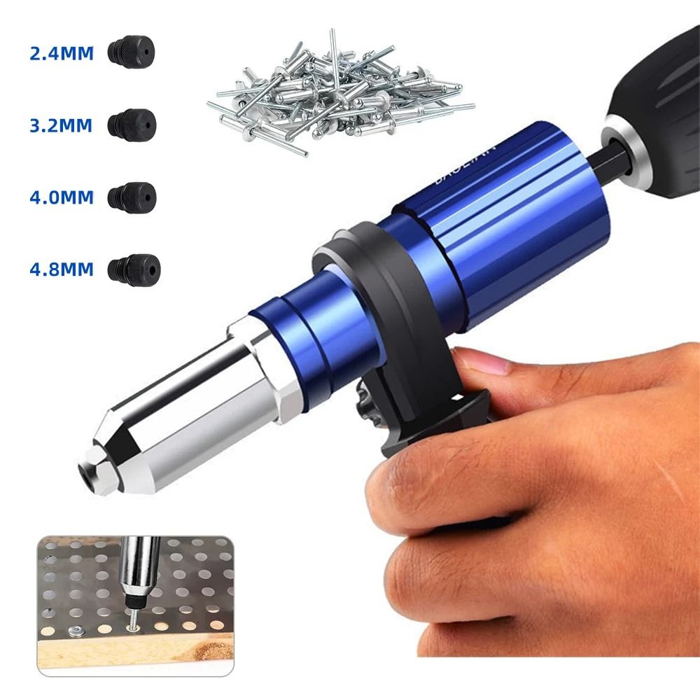 Electric Rivet Gun Drill Adapter Cordless Riveting Tool Insert Nut Pull Rivet Tool 24mm To 48mm 1