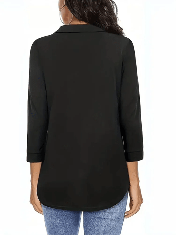 BreezeFlow Loose Fit Three Quarter Sleeve Blouse 1