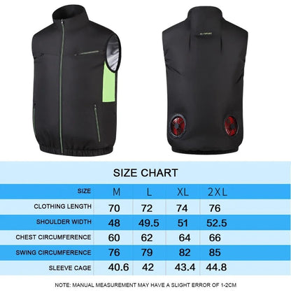 Cooling Fan Vest Summer Heat Resistant Air Conditioning Vest 3