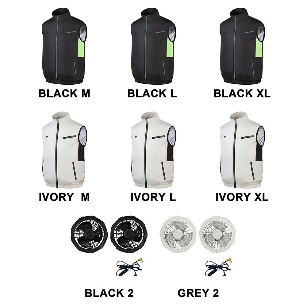 Cooling Fan Vest Summer Heat Resistant Air Conditioning Vest 4