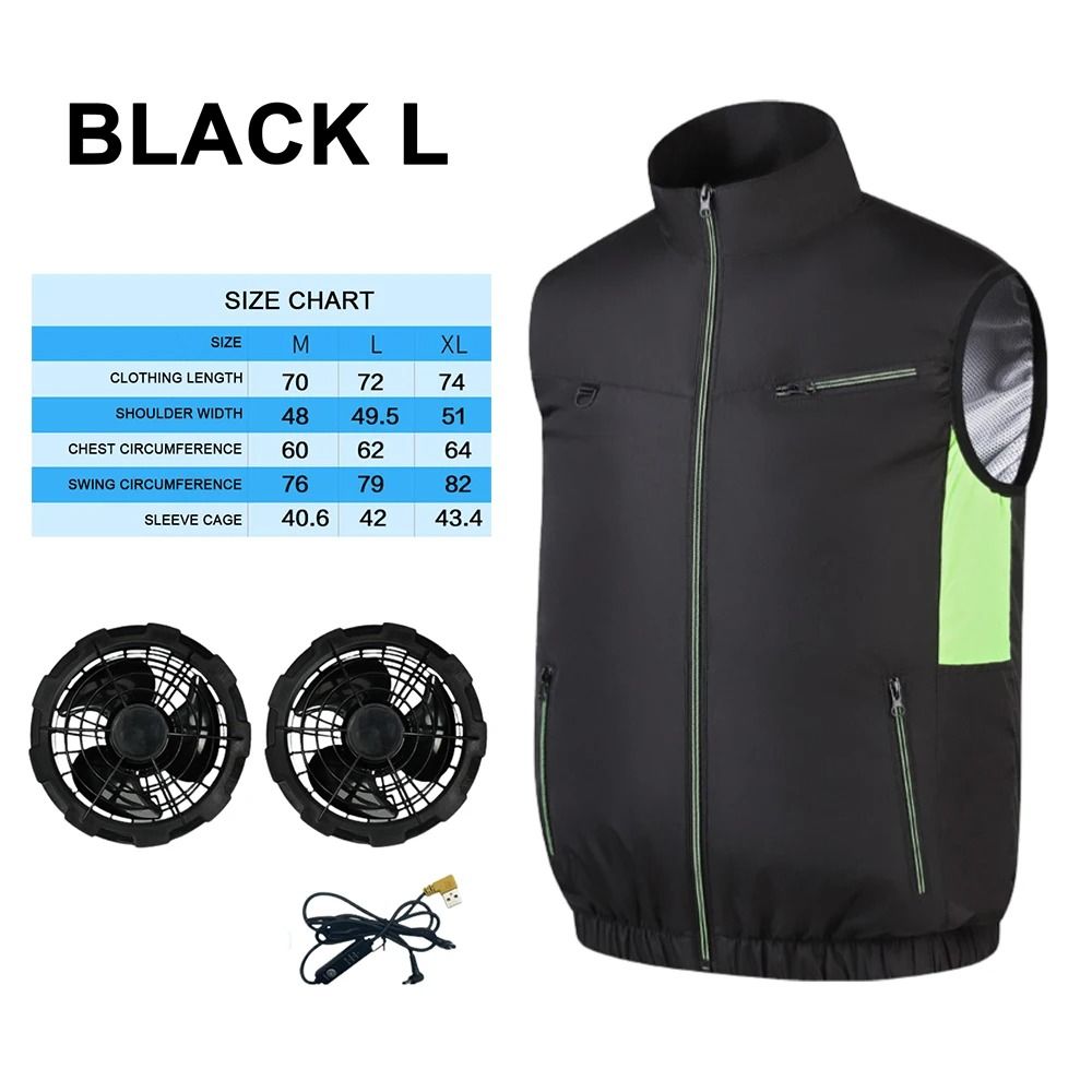 Cooling Fan Vest Summer Heat Resistant Air Conditioning Vest 14