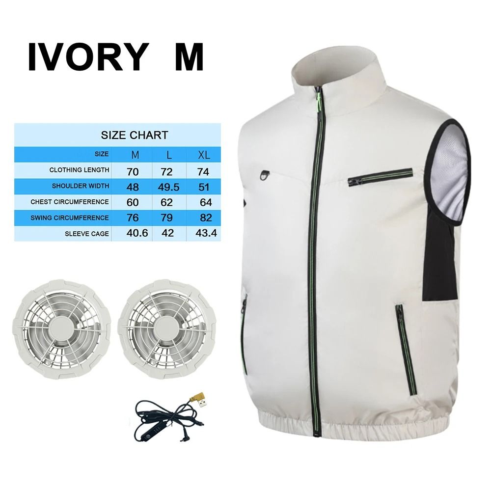 Cooling Fan Vest Summer Heat Resistant Air Conditioning Vest 17