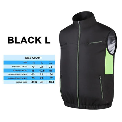 Cooling Fan Vest Summer Heat Resistant Air Conditioning Vest 8