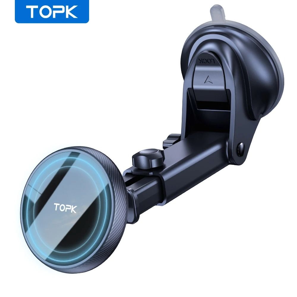Car Phone Holder with Strong Suction and Adjustable Long Arm for Dashboard or Windshield
