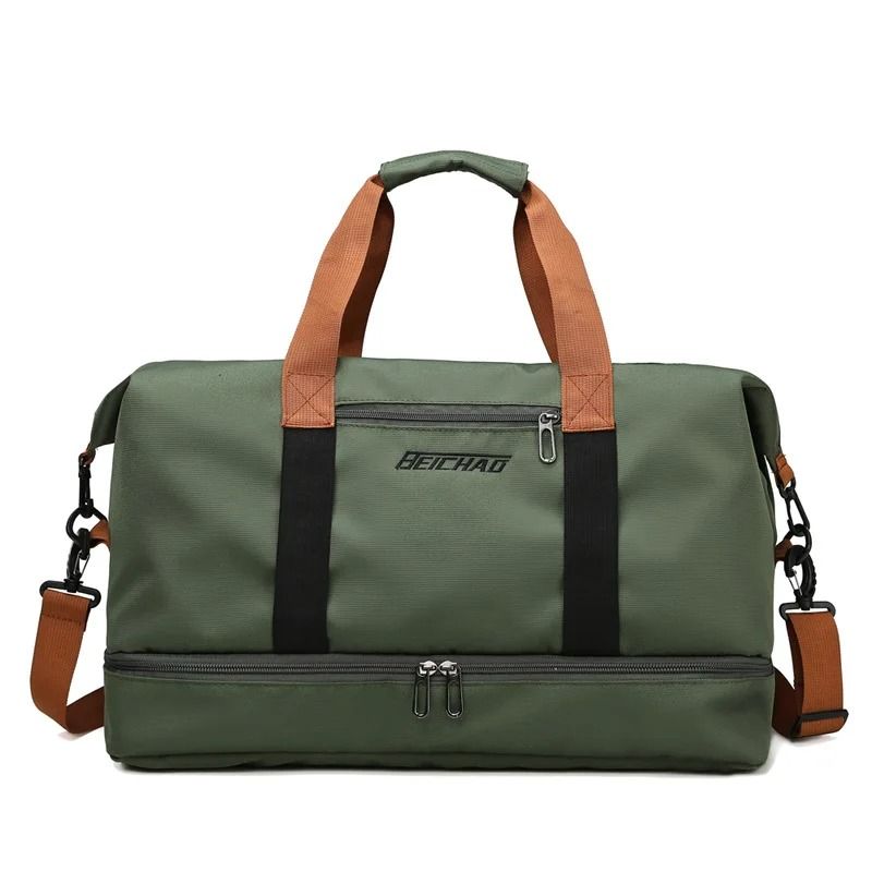 Travel Gym Bag With Shoe Compartment And Dry Wet Separation For Weekend Or Fitness Use 1