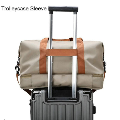 Travel Gym Bag With Shoe Compartment And Dry Wet Separation For Weekend Or Fitness Use 3