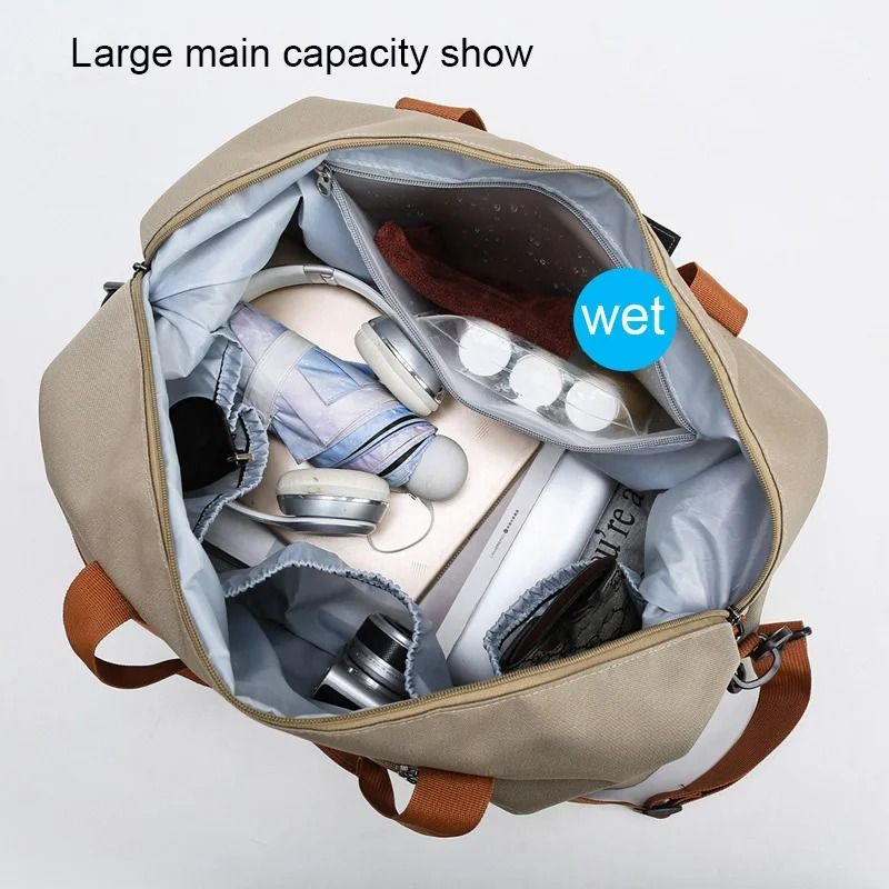 Travel Gym Bag With Shoe Compartment And Dry Wet Separation For Weekend Or Fitness Use 4