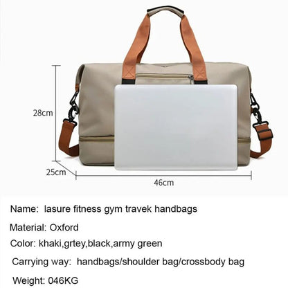 Travel Gym Bag With Shoe Compartment And Dry Wet Separation For Weekend Or Fitness Use 6