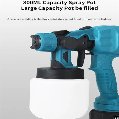 Cordless Electric Paint Sprayer With 800ml Container For Furniture And Auto Coating 4
