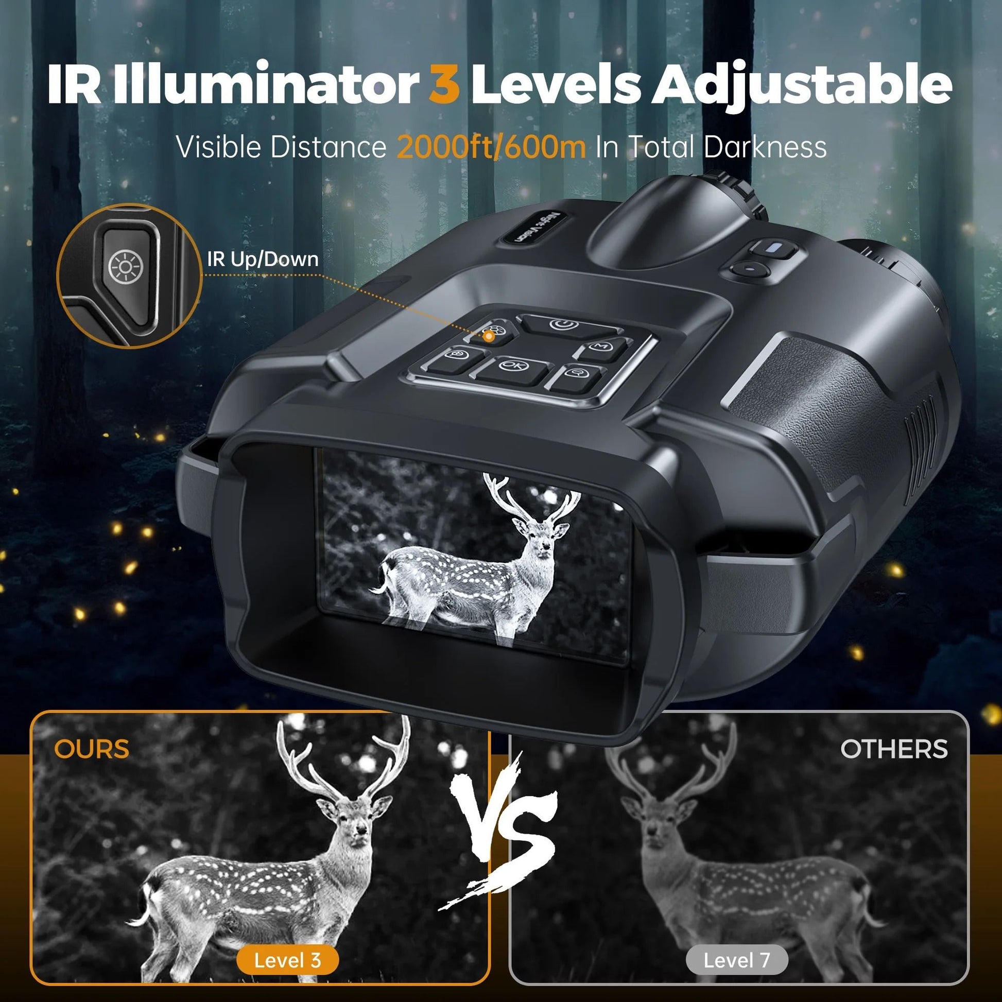 Digital Infrared Night Vision Binoculars With Rechargeable Power 3