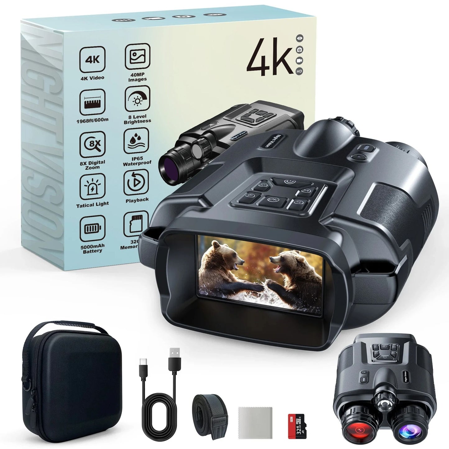 Digital Infrared Night Vision Binoculars With Rechargeable Power 7