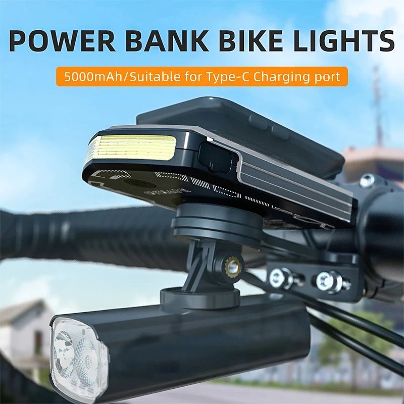 Bicycle Daylight Headlight With 5000 MAh Battery For Enhanced Safety 2