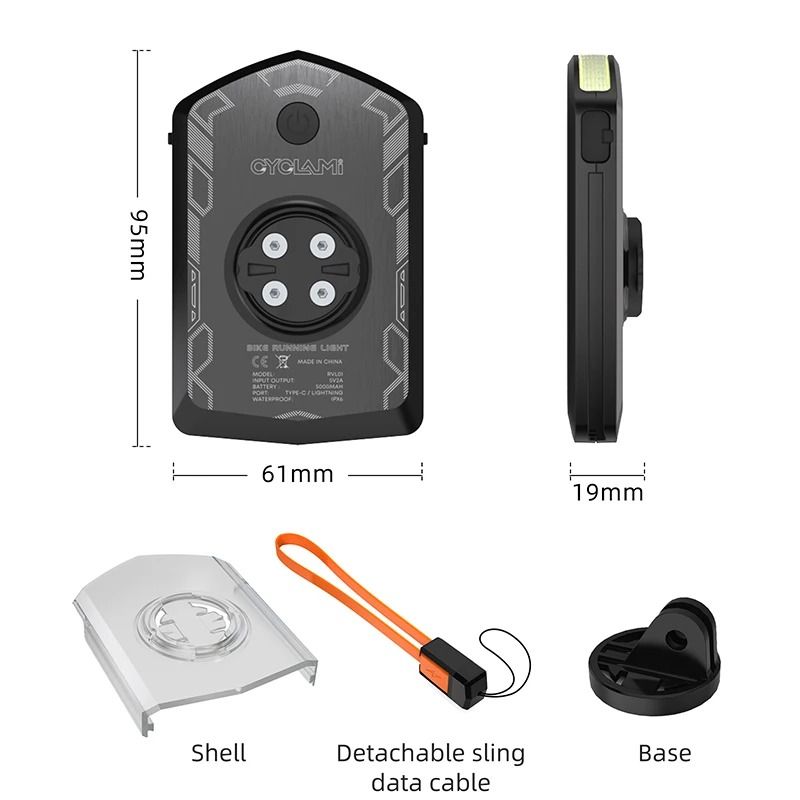 Bicycle Daylight Headlight With 5000 MAh Battery For Enhanced Safety 7