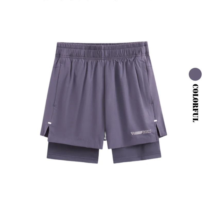 DRUR Women Running Shorts High Waist Quick Dry 2in1 Athletic Shorts With Pocket 2