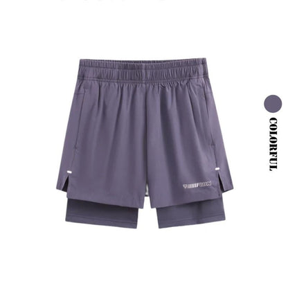 DRUR Women Running Shorts High Waist Quick Dry 2in1 Athletic Shorts With Pocket 2