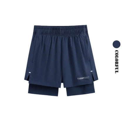 DRUR Women Running Shorts High Waist Quick Dry 2in1 Athletic Shorts With Pocket 7
