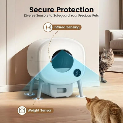 Extra Large Automatic SelfCleaning Litter Box With App Control And Ambient Light 2