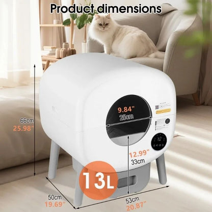Extra Large Automatic SelfCleaning Litter Box With App Control And Ambient Light 3