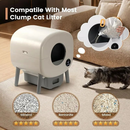 Extra Large Automatic SelfCleaning Litter Box With App Control And Ambient Light 4
