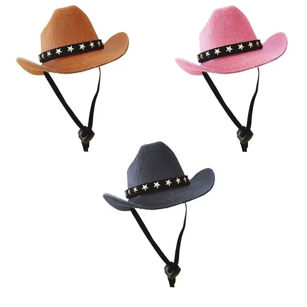 Adjustable Pet Cowboy Hat for Dogs and Cats