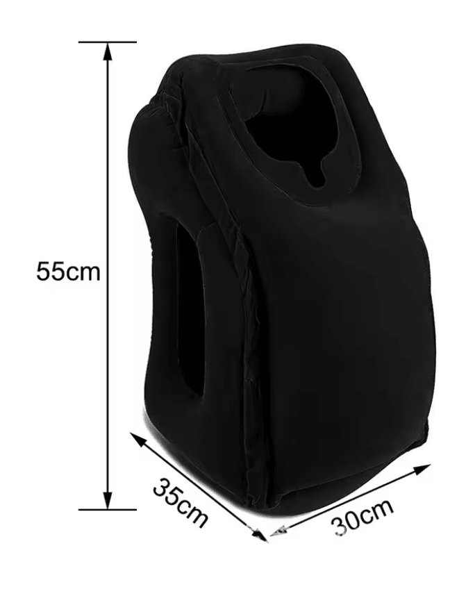 RestEase Inflatable Travel Pillow With Chin Support 4
