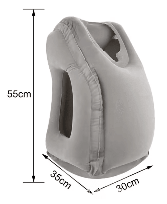 RestEase Inflatable Travel Pillow With Chin Support 9