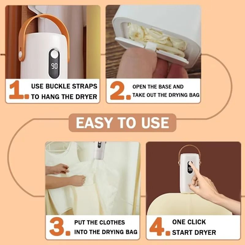 Portable Foldable Electric Clothes Dryer For Quick  Compact Drying 3