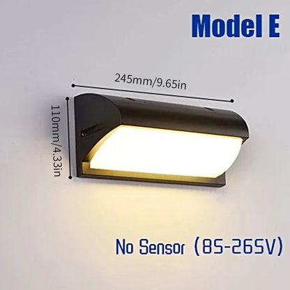 LED Motion Sensor Outdoor Wall Light For Porch Garden And Balcony 6