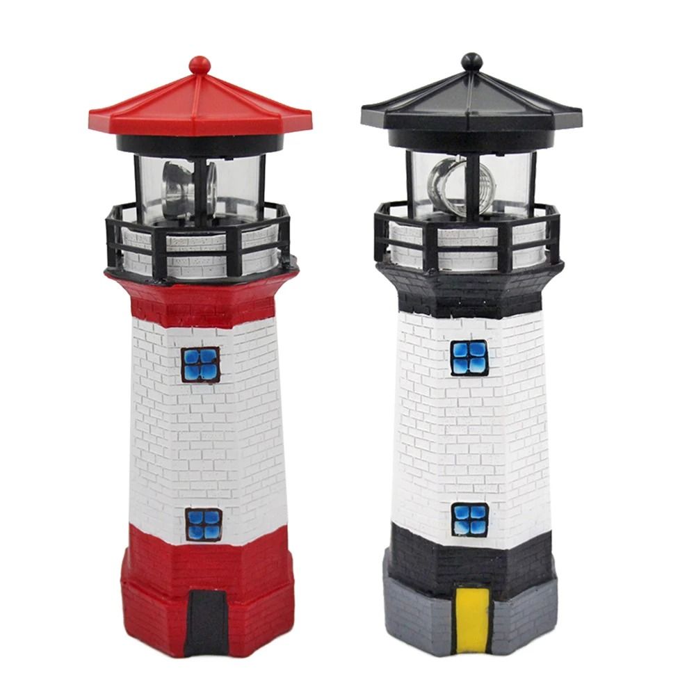 Lighthouse Shape Solar LED Rotating Beacon