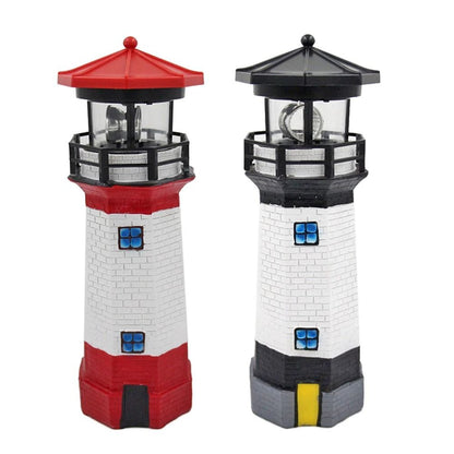 Lighthouse Shape Solar LED Rotating Beacon