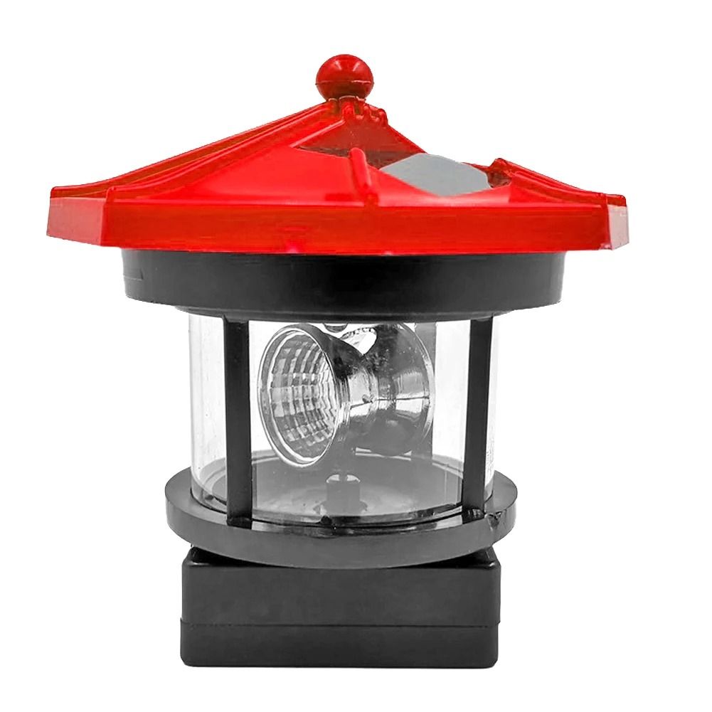 Lighthouse Shape Solar LED Rotating Beacon 1
