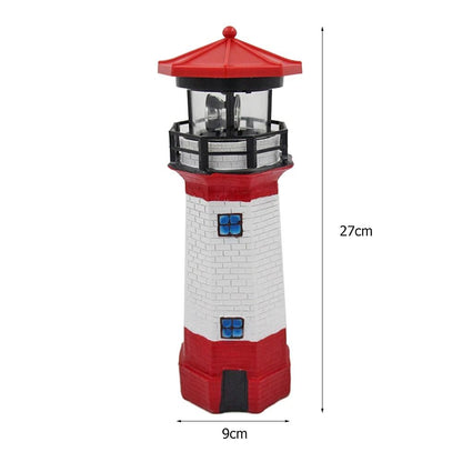 Lighthouse Shape Solar LED Rotating Beacon 6