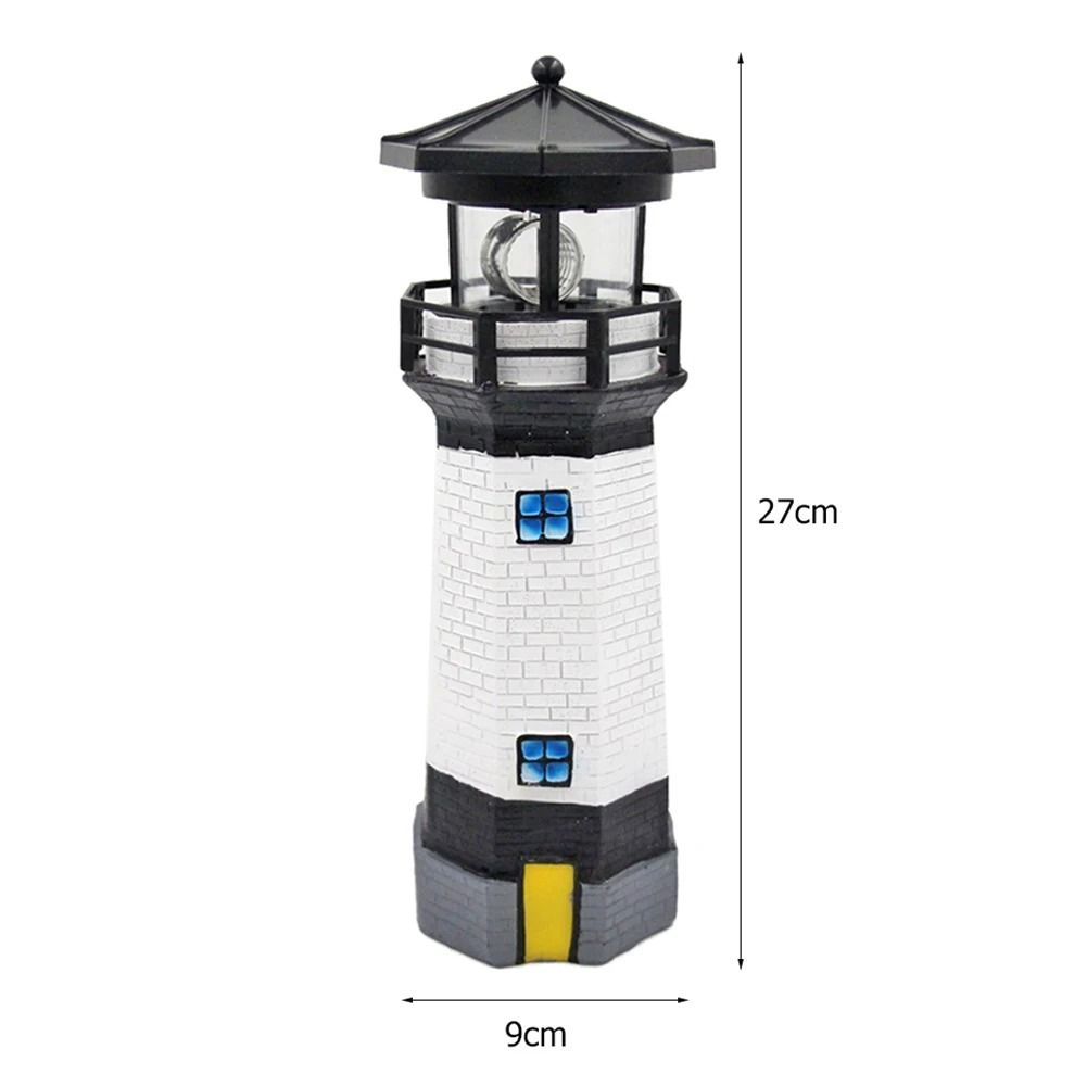 Lighthouse Shape Solar LED Rotating Beacon 7