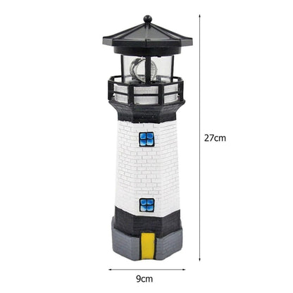 Lighthouse Shape Solar LED Rotating Beacon 7