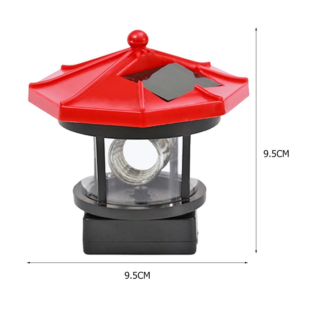 Lighthouse Shape Solar LED Rotating Beacon 8