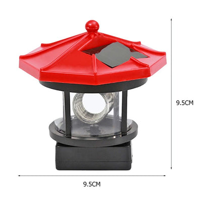 Lighthouse Shape Solar LED Rotating Beacon 8