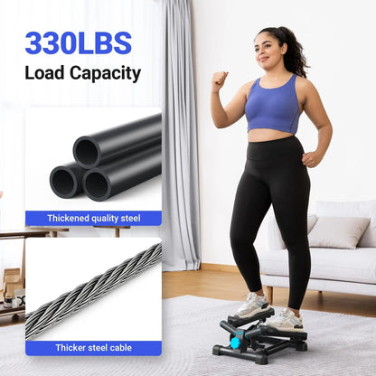 Compact Twist Stepper With Resistance Bands 2