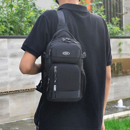 Lightweight Men Crossbody Chest And Shoulder Bag With Large Capacity 4